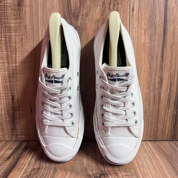 Converse Jack Purcell Womens Sneakers Shoes White Ox Canvas Low Top EUC Size 6.5 - Picture 4 of 6